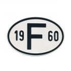 Plaque "F" millésime 1960