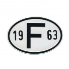 Plaque "F" millésime 1963