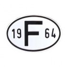 Plaque "F" millésime 1964