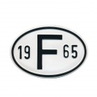 Plaque "F" millésime 1965