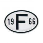 Plaque "F" millésime 1966