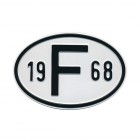 Plaque "F" millésime 1968