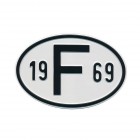Plaque "F" millésime 1969