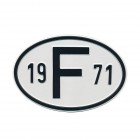 Plaque "F" millésime 1971