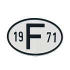 Plaque "F" millésime 1971