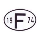 Plaque "F" millésime 1974