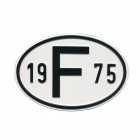 Plaque "F" millésime 1975