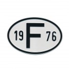 Plaque "F" millésime 1976