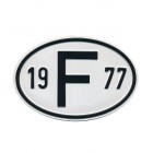 Plaque "F" millésime 1977