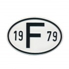 Plaque "F" millésime 1979