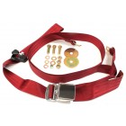 Ceinture style WOB 3 points gauche ou droite rouge