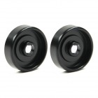 Set de 2 embases noires style Euro derrière bouton de commande pour autoradio Retrosound