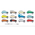 Carte postale  "2CV EVOLUTION 1971-1990"