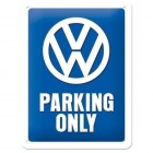 Tôle peinte emboutie 15x20cm VW Parking Only