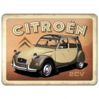 Tôle peinte emboutie 15x20cm Citroen - 2CV