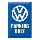 Tôle peinte emboutie 20x30cm VW Parking only