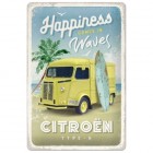 Tôle peinte emboutie 20x30cm Citroen Type H - Happiness Comes In Waves