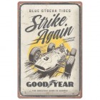 Tôle peinte emboutie 20x30cm Goodyear - Blue Strikes again