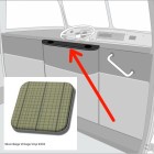 Panneau porte-gobelets pour Combi Split 55-64 quadrillé gris (#332 silver beige)