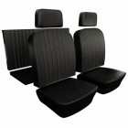 Kit housses de sièges noirs (#01 basketweave) pour Karmann Ghia berline 69-71