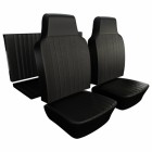 Kit housses de sièges noirs (#01 basketweave) pour Karmann Ghia cabriolet 1968