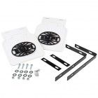 Set de 2 bavettes de roues arrières blanches avec logo EMPI T1 -67 
