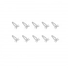 Set de 10 clips de chrome de lèche vitre extérieur de porte 56-71