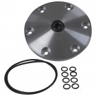 Plaque de vidange alu anodisé argent JAYCEE magnétique avec bouchon de vidange