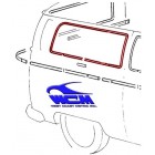Chrome de vitre latérale arrière droit pour véhicule sans déflecteur 68-