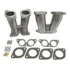 Set de 2 pipes d'admission pour monter carburateurs 40 IDF/HPMX sur moteur Porsche 356/912