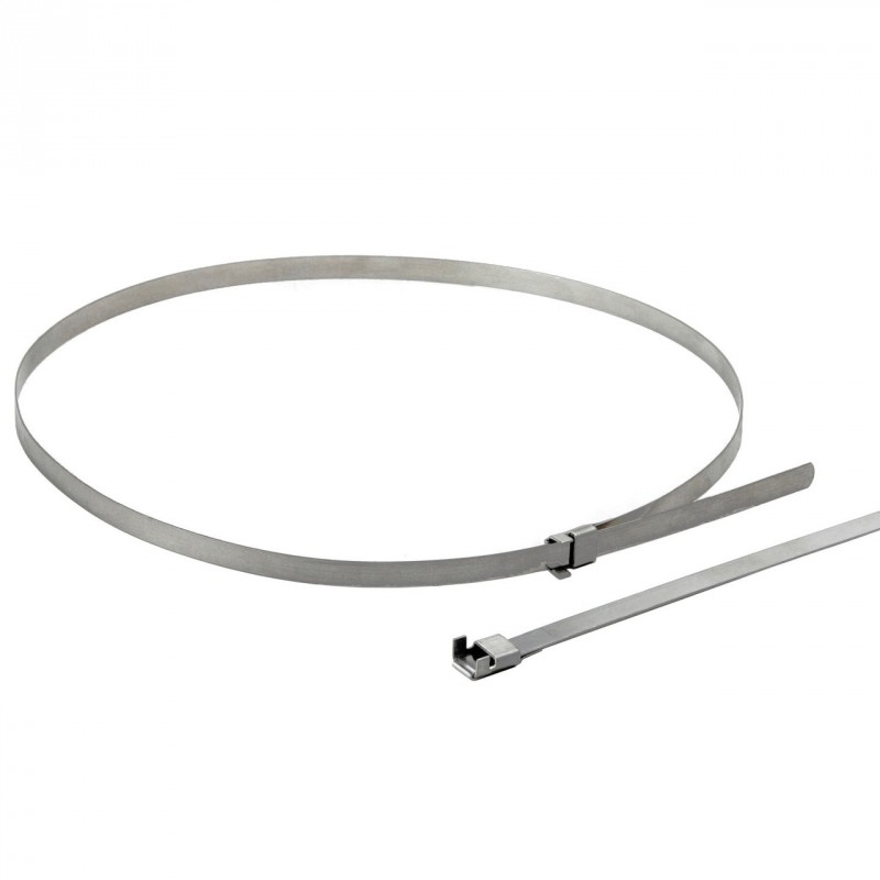 Set de 10 colliers de serrage type feuillard en 7x365mm