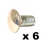 Set of 8 bumper bolts, chrome, 8x15 mm