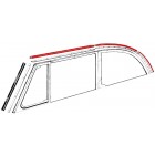 Seal between top & glass frames, 6 pieces, convertible beetle 50-64