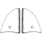 Hinge cover, Beetle convertible 54-7/64, as pair, black