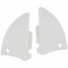 Hinge cover, Beetle convertible 8/64-7/67, as pair, white