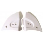 Hinge cover, Beetle convertible 67-, as pair, white