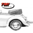 Convertible boot cover, Vinyl, black, beetle cabrio 8/64-7/69