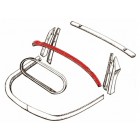 Bow above rear window, in synthetic material, beetle cabrio 8/64-7/71