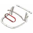 Insert rear window, in synthetic material, beetle cabrio 6/74-