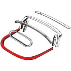 Tack strip rear, in synthetic material, beetle cabrio -10/66