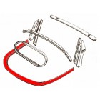 Tack strip rear, in synthetic material, beetle cabrio 11/66-7/71