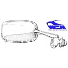 Door mirror, right, chrome, beetle cabrio 8/67-, WCM