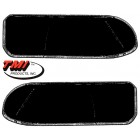 Sun visor set, black colour, left/right, Karmann 56-64