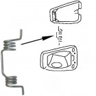 Spring mechanism for fuel filler lid