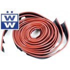 FENDER BEADING, Ruby Red, set of 4, die cut fender bolt locations and finished ends as original, made by Wolfsburg West