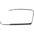 Trim door frame, black, left, Beetle 8/64-