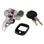 Enginelid lock with keys, chrome, Beetle 8/71-