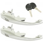 Door handle kit, with same keys for both doors, chrome, left/right
