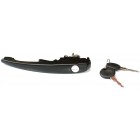 Door handle with keys, black, left or right, Beetle 8/67-