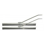 Wiper blades + arm, grey, pair, 24.50cm, Beetle 8/57-7/58